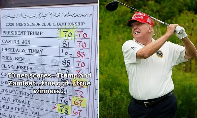 Trump's golf rival reveals new details about president's latest 'win' after he declared huge victory in New Jersey club championship