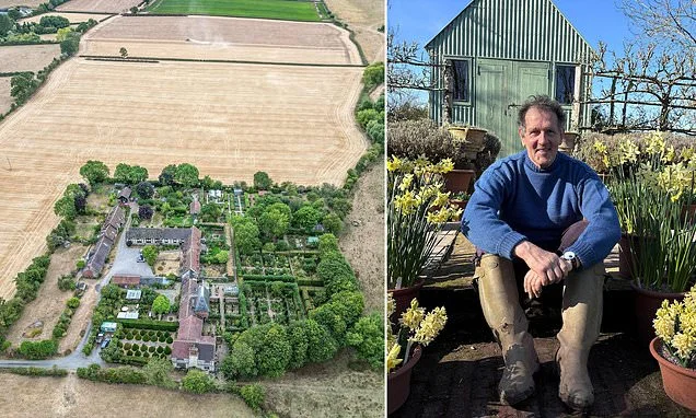 Monty Don's lush garden is an oasis of green as Britain battles record-breaking drought