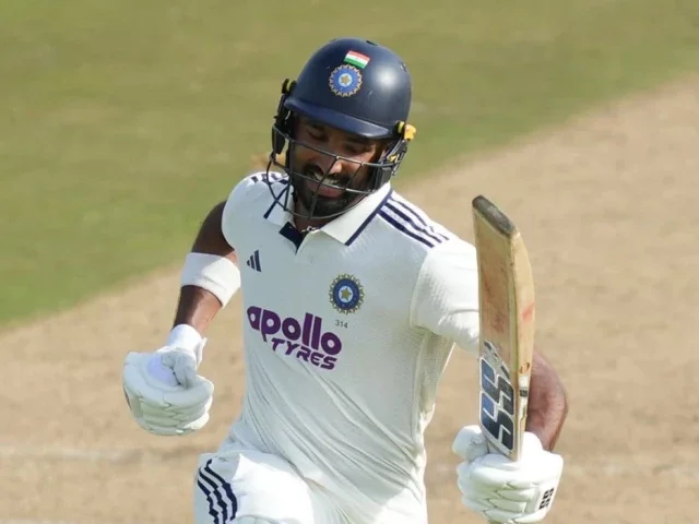 Padikkal hits ton as India eye big total