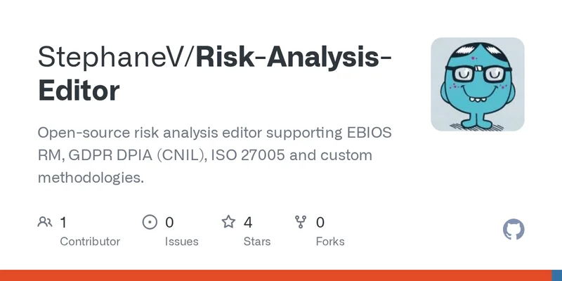 Risk-Analysis-Editor: Open-source risk analysis editor supporting EBIOS RM, GDPR DPIA (CNIL), ISO 27005 and custom methodologies
