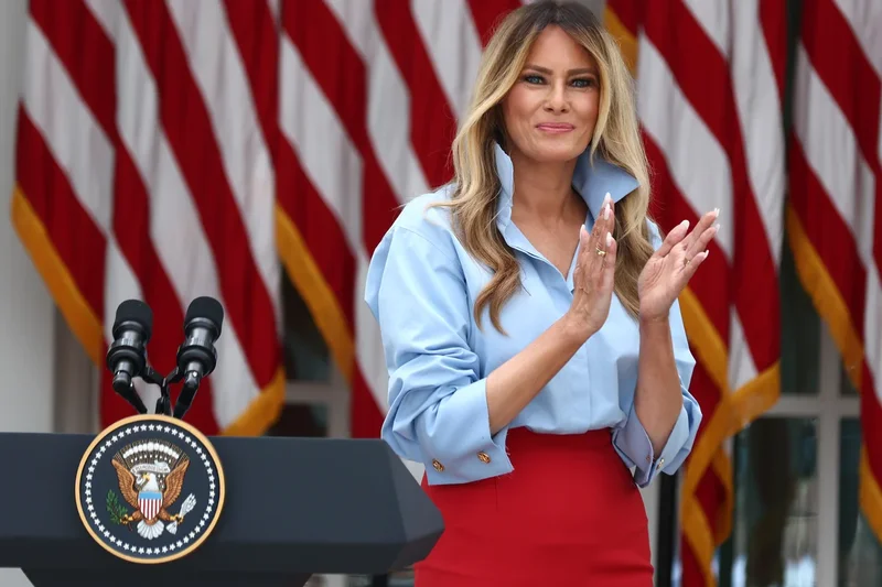 Melania kicks off first public appearance in a month with tongue-in-cheek joke about her absence