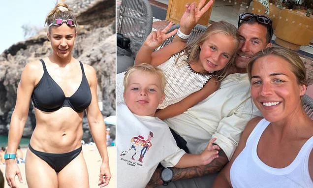 Gemma Atkinson, 41, shows off her abs in bikini photos as she says 'mental rest' during a two-week family holiday was 'definitely needed'
