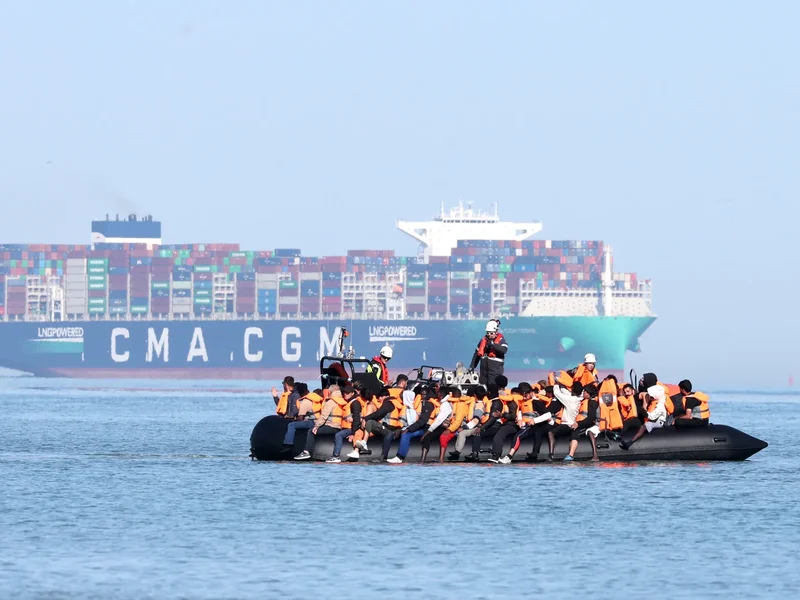 More than 150 people rescued in English Channel after boat catches fire