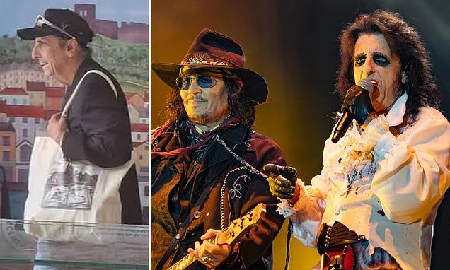 Alice Cooper stuns shoppers as he is spotted in Scarborough Market before gig with Johnny Depp and The Hollywood Vampires