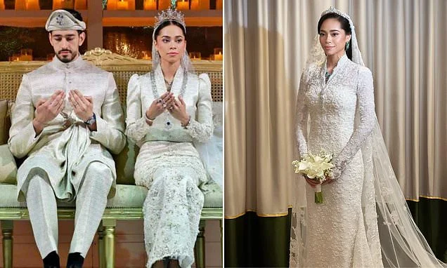 A royal wedding! Malaysian Princess Ilyana of Pahang ties the knot with British racing driver Chris Froggatt