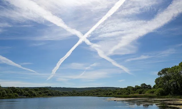 Labour under fire for pouring millions of pounds into 'pie in the sky' Net Zero scheme which aims to stop passenger planes leaving vapour trails in the sky, with critics warning it threatens to push up the cost of flying for families