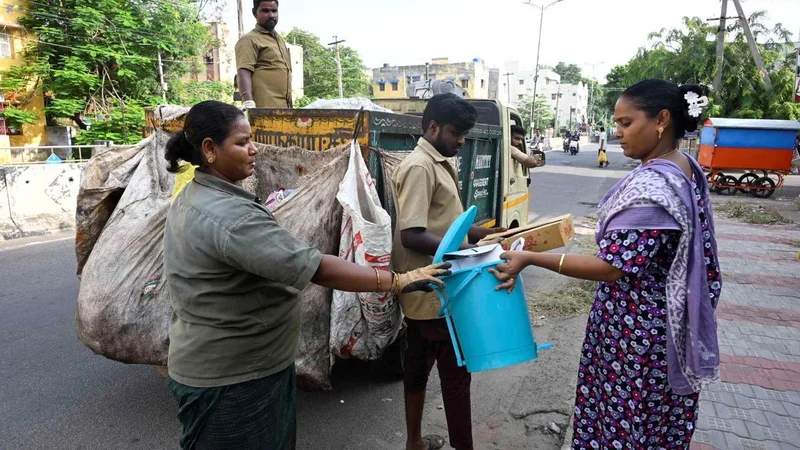 Erode Corporation mandates source segregation of waste in colour-coded bins