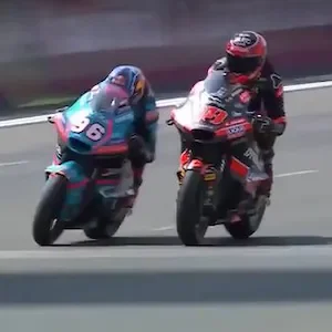 Moto2 rider Manuel Gonzalez celebrates victory too early, crashes and then finishes 14th