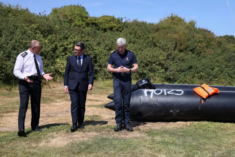 French and British teams rescue 157 migrants after a boat engine fire in the Channel