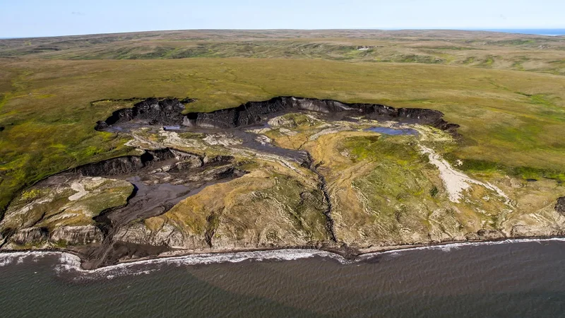 Ancient Arctic carbon is pouring into the sea, but the seabed captures most of it