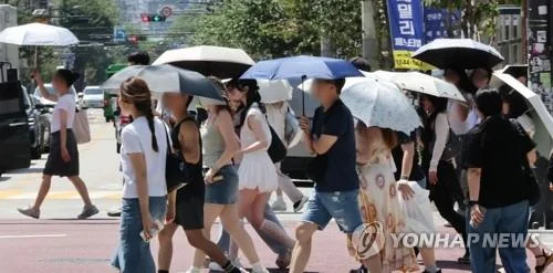 Temperatures above 40 C recorded in Hanam, Gwangyang
