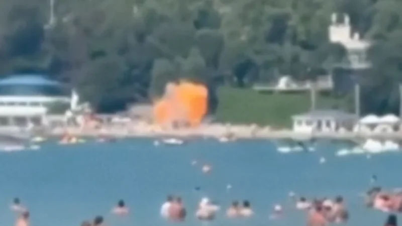 Drone slams into Russian beach, killing at least 7 people