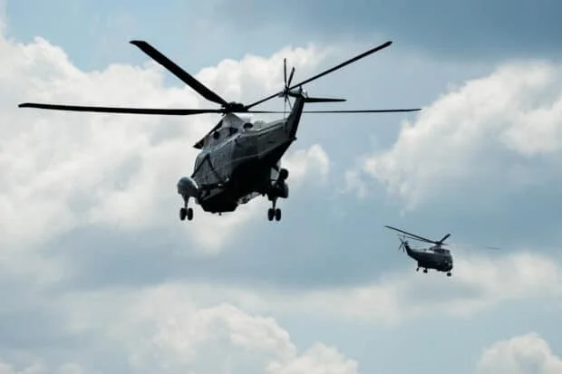 Trump's helicopter may have come too close to plane – report