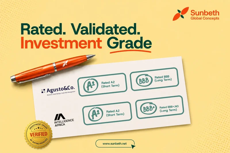 Sunbeth Global Concepts secures investment grade ratings from Agusto & Co. and Intelligence Africa