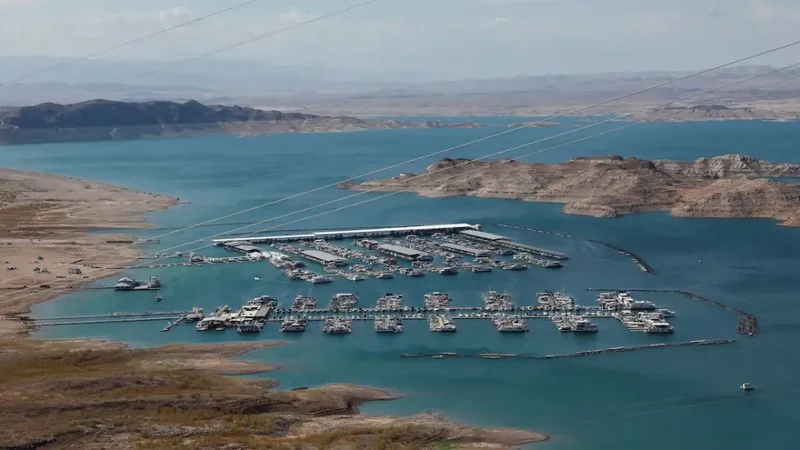 Hoover Dam submerged a town in 1935; Lake Mead is revealing it again