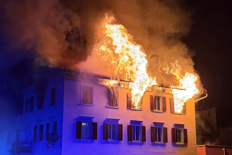 Five missing after fire ‘completely destroys’ apartments in Swiss Alpine town