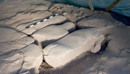Why Did the Ancient Romans Bury This Monumental Marble Statue Face Down? They Wanted to Repurpose It as a Paving Stone