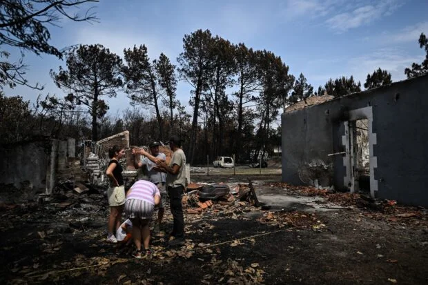 WWII shells surface in wildfire-ravaged French village