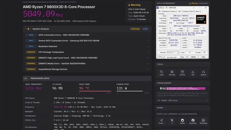 CPU-Z gets biggest update since 2001 with V3 — 100+ health checks, built-in stress testing, and XOC effective clock tracking