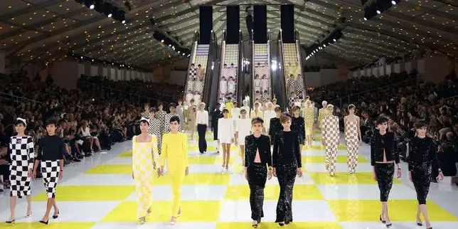 Louis Vuitton's climbing escalators in October 2012