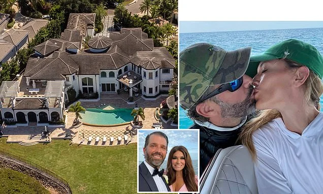 Donald Trump Jr and wife Bettina celebrate in the Bahamas as he coughs up $8.5m to buy ex Kimberly Guilfoyle out of Florida waterfront mansion they once shared