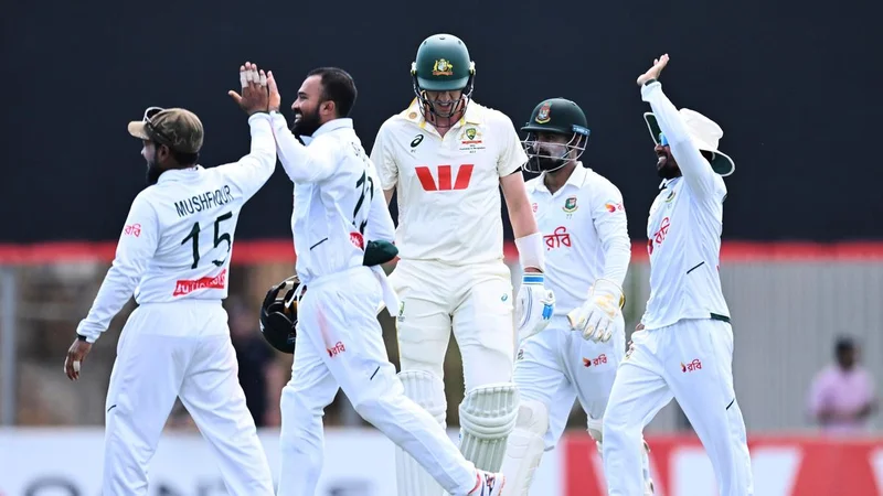 Bangladesh claim first test win in Australia as Green ton in vain