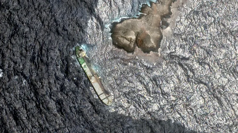 Satellite images show evidence of oil leak spreading from sanctioned vessel near Oman