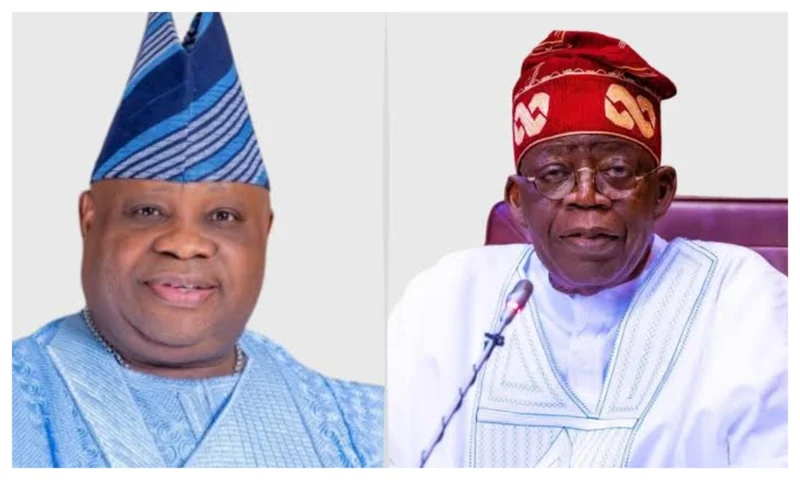 Tinubu receives Adeleke at Aso Rock