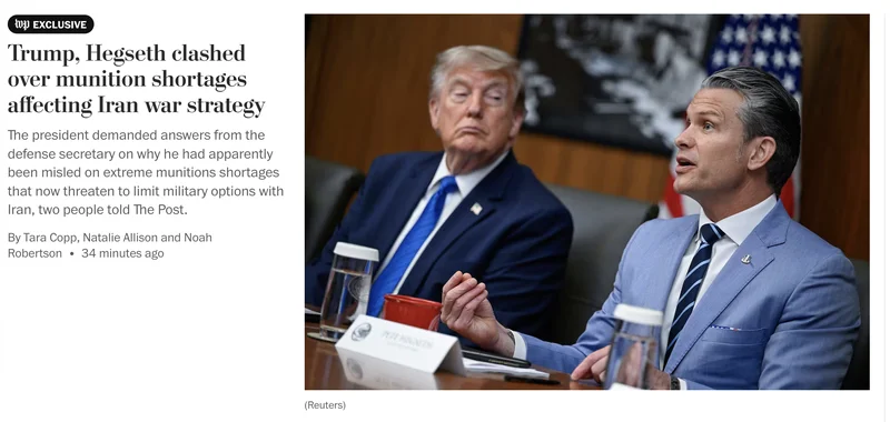 Iran War:  Iran Agreement With Oman Will Not “Open” Strait of Hormuz as Trump Hypes Non-Existent Talks; Ansar Allah Threatens Red Sea Escalation; Trump-Hegseth Row Over Weapons Shortages