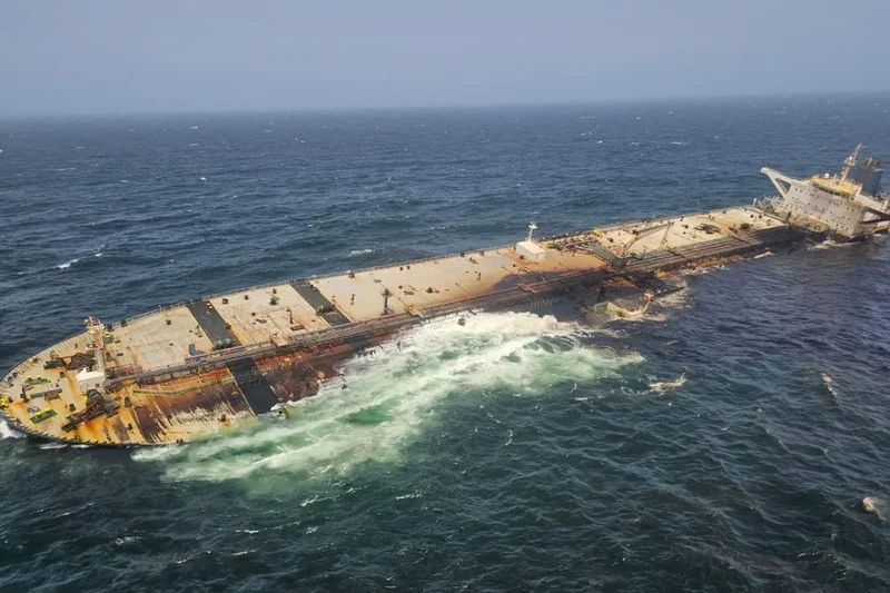 Desperate bid to stop one of worst oil spills in years as Russian ship runs aground near Oman