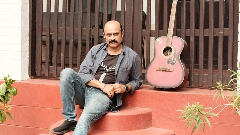 Malayalam actor Rajesh Hebbar is going viral for his rock covers