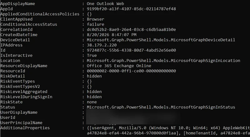 Even MOAR Powershell, looking at Entra logins - the good, the bad and the password sprays, (Fri, Aug 21st)