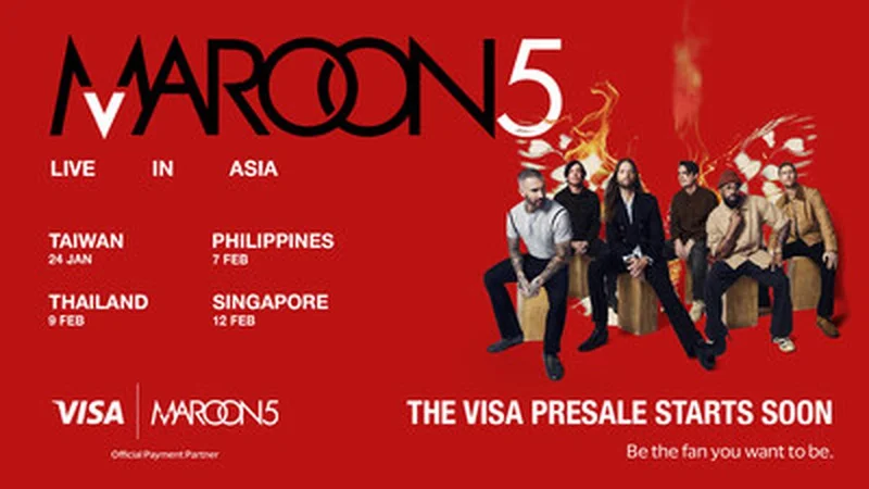 Yes Please: Visa is Official Payment Partner for the Maroon 5 Asia 2027 Tour