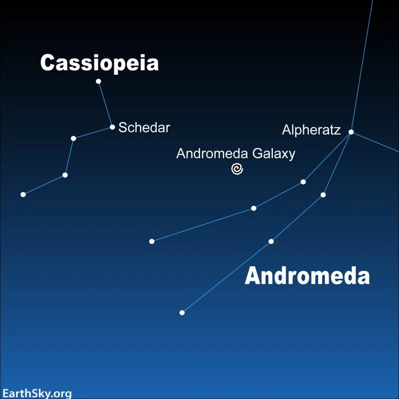 Find the Andromeda Galaxy using Cassiopeia