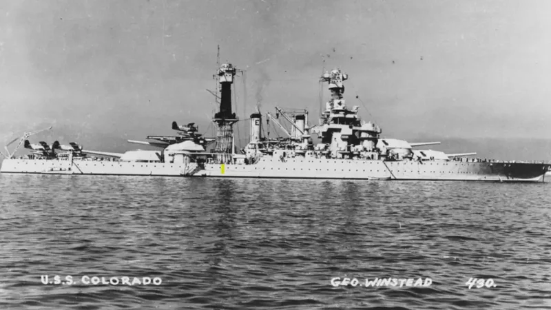 USS Colorado took 22 hits in the 1944 battle but stayed in action