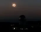 Total solar eclipse darkens sky in Spain – video