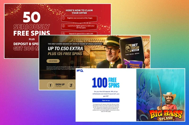 Casino welcome bonus and existing customer offers