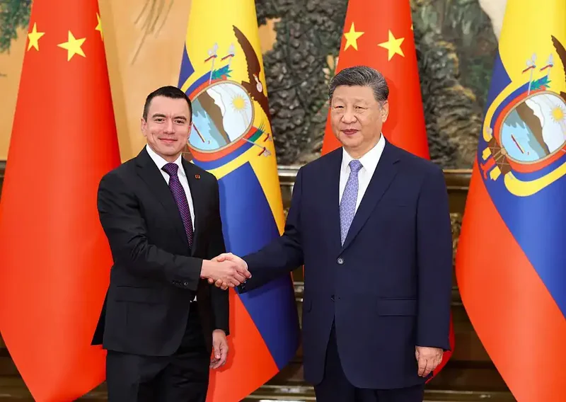 Noboa’s China agenda: energy, shrimp, and debt talks