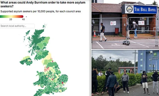 The parts of the UK with no asylum seekers mapped as Andy Burnham vows to make middle-class areas take more migrants